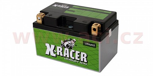 lithiová baterie 3 X-RACER 12V, 18A, 240 CCA, hmotnost 0.84 kg, 150x87x93 mm nahrazuje typy: (CTZ10S-BS)